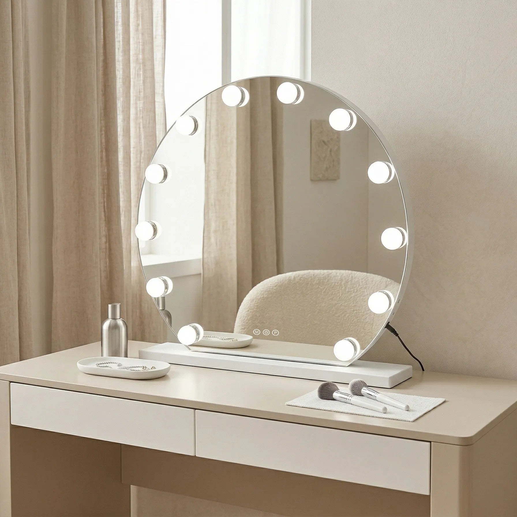 Oglindă LED HOLLYWOOD White 50 cm  2