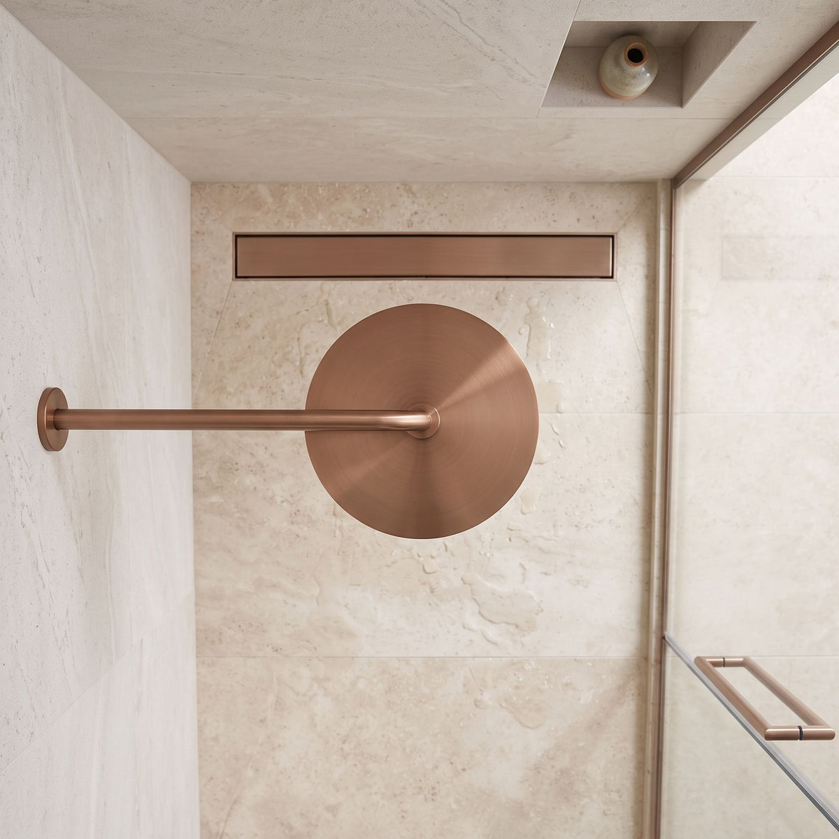Braț Duș Rotund REA JS-9021 40cm Brush Copper 3