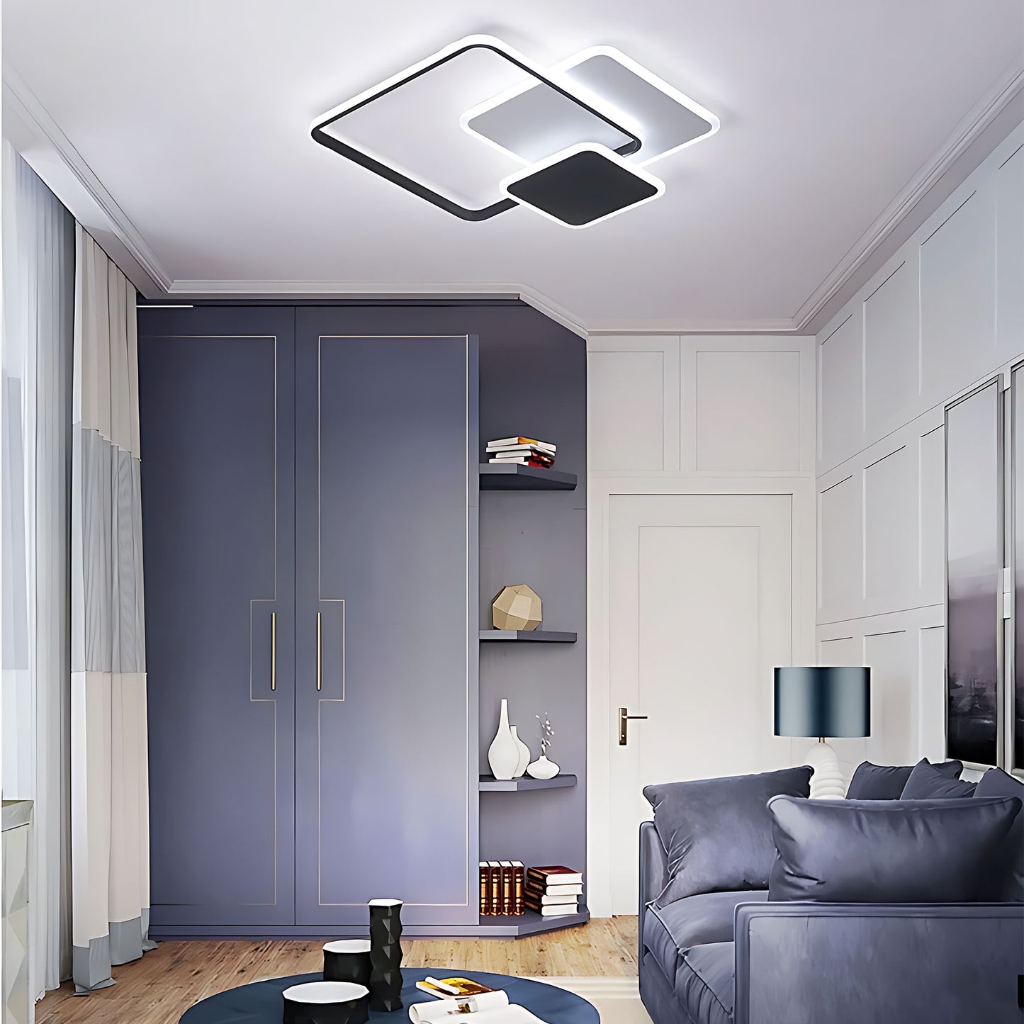 Lampă De Tavan Lhj079-c Black/white Led  5