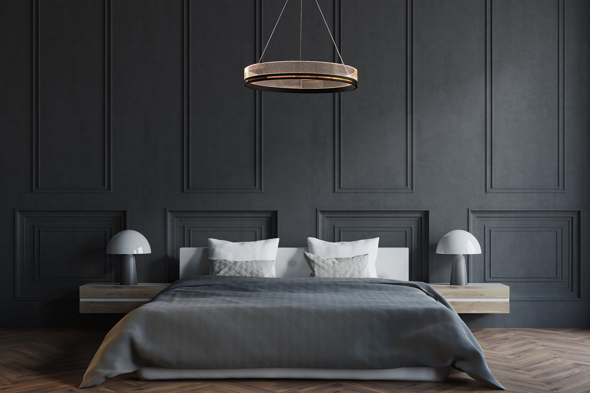 Lampă suspendată APP1192-CP Black Gold  6