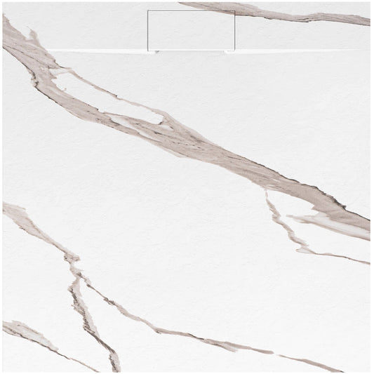 Cada de duș Bazalt CARRARA WHITE 90x90  1
