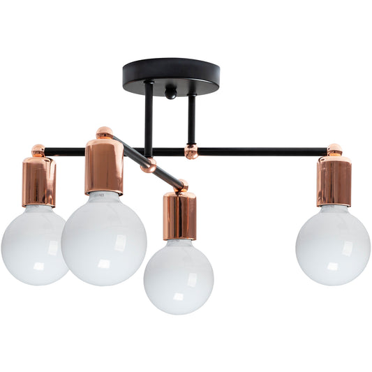 Lampa De Tavan Suspendată Cvadruplă Auriu Roz 392200  1