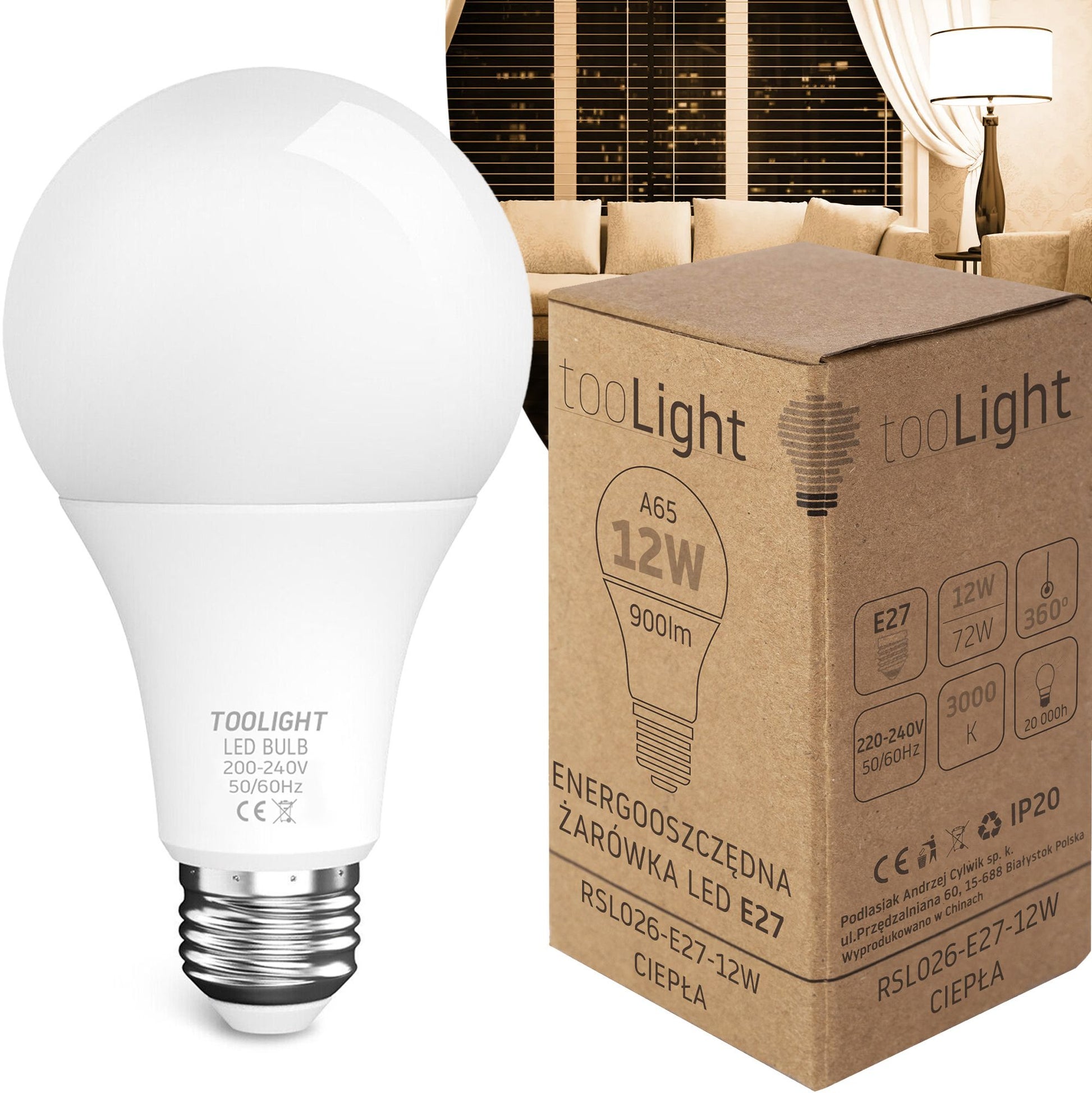 Bec cu LED RSL026 E27 12W Warm  1