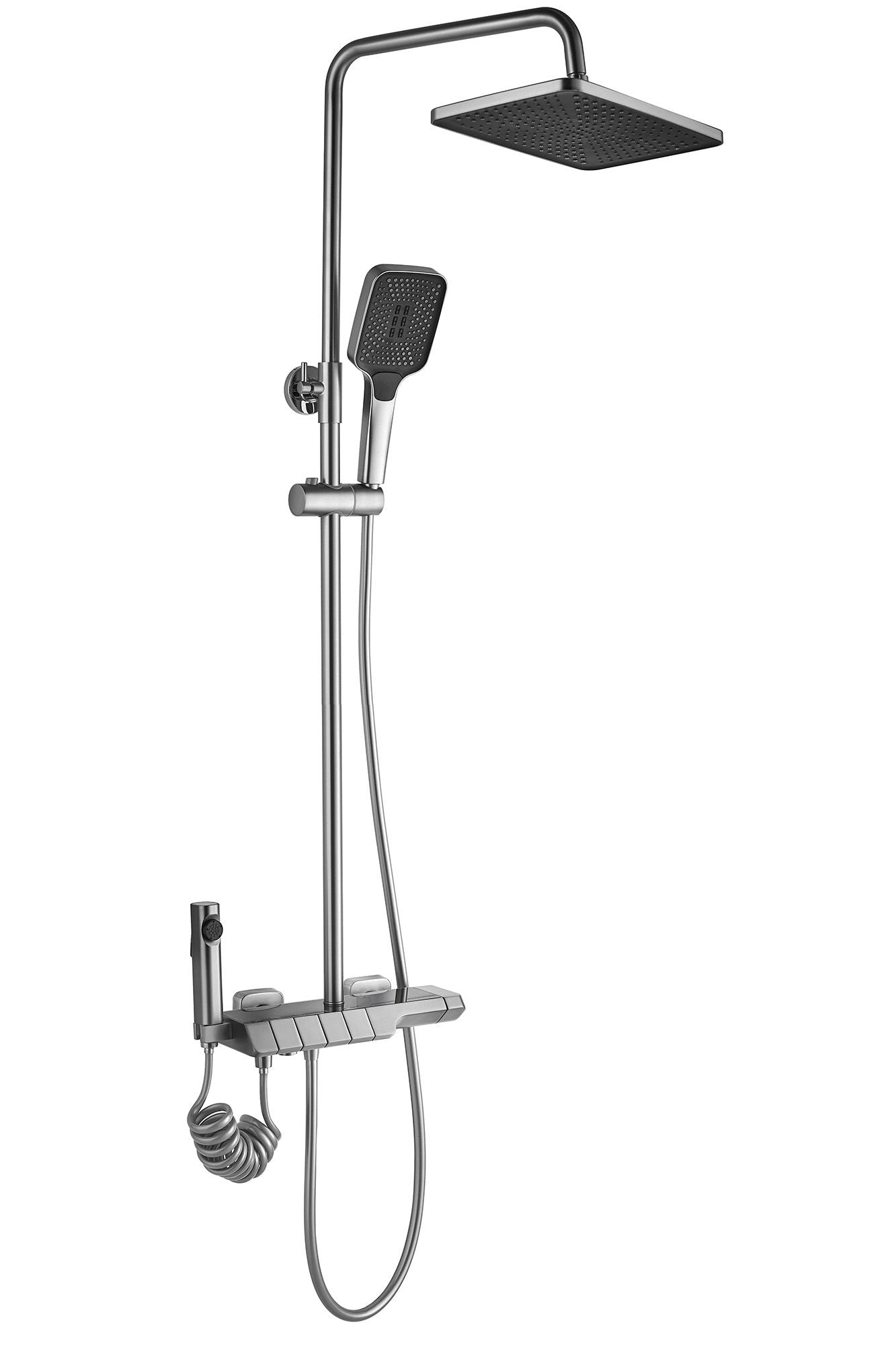 Coloana de dus cu termostat REA ROB Nichel Brush INOX  8