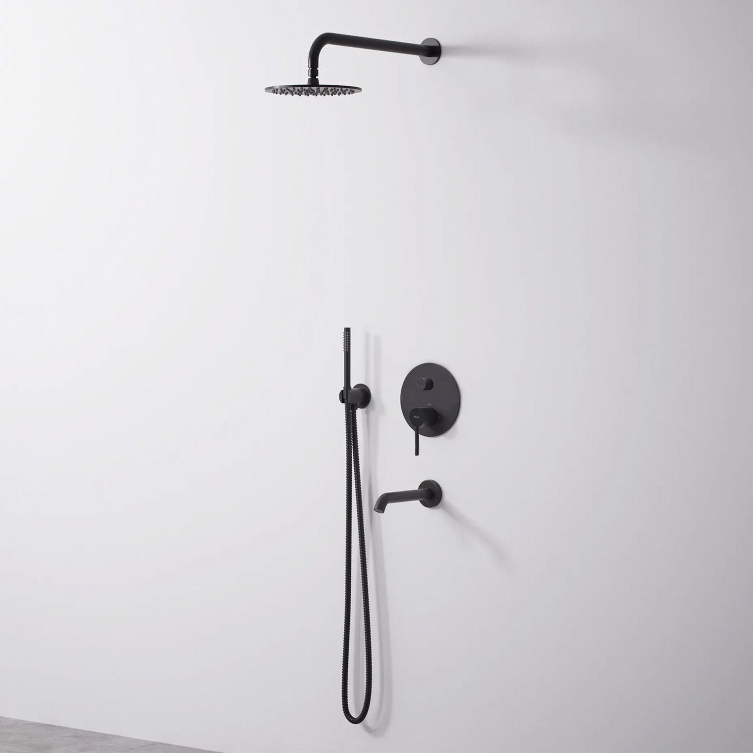 Set de duș și cada incastrabil Rea Lungo Black black + BOX  2