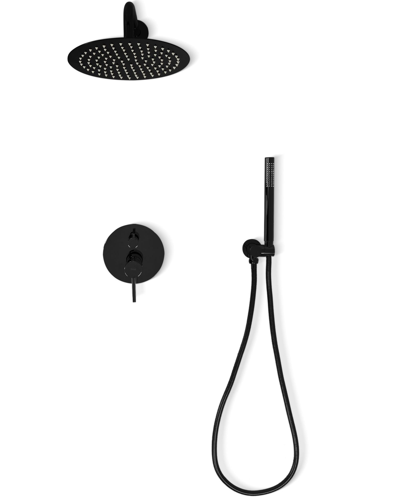Set de dus Incastrat REA Lungo Black Metallic + BOX 4