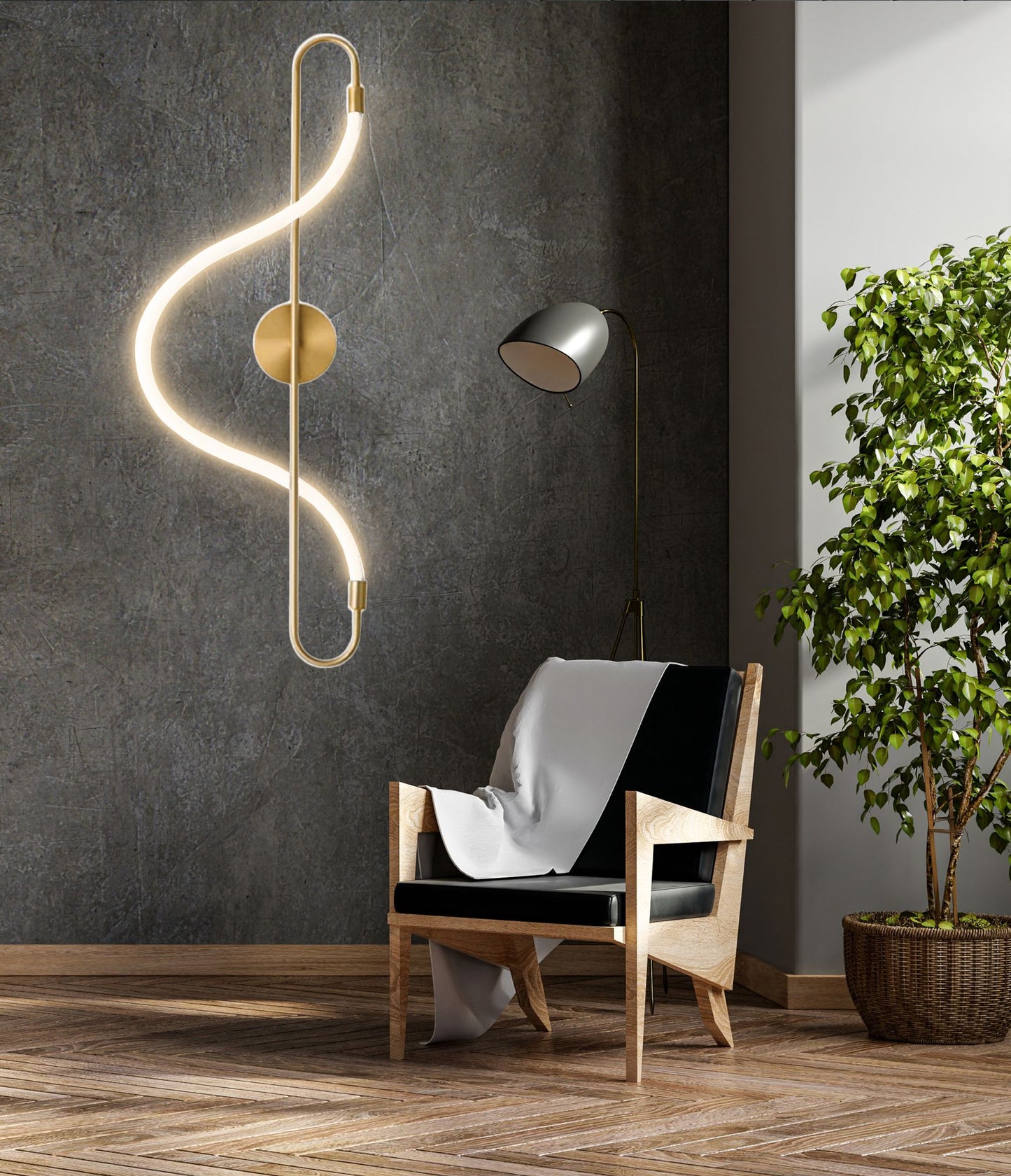 Lampa LED APP858-W Long Gold 4