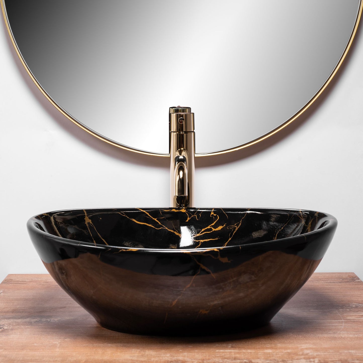Lavoar pe blat Rea Sofia Black Marble 2