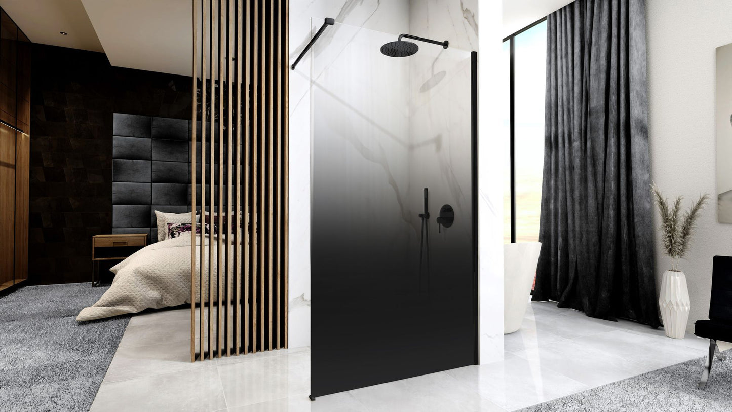Paravan de dus Rea Aero Ombre Black/Black 90 6