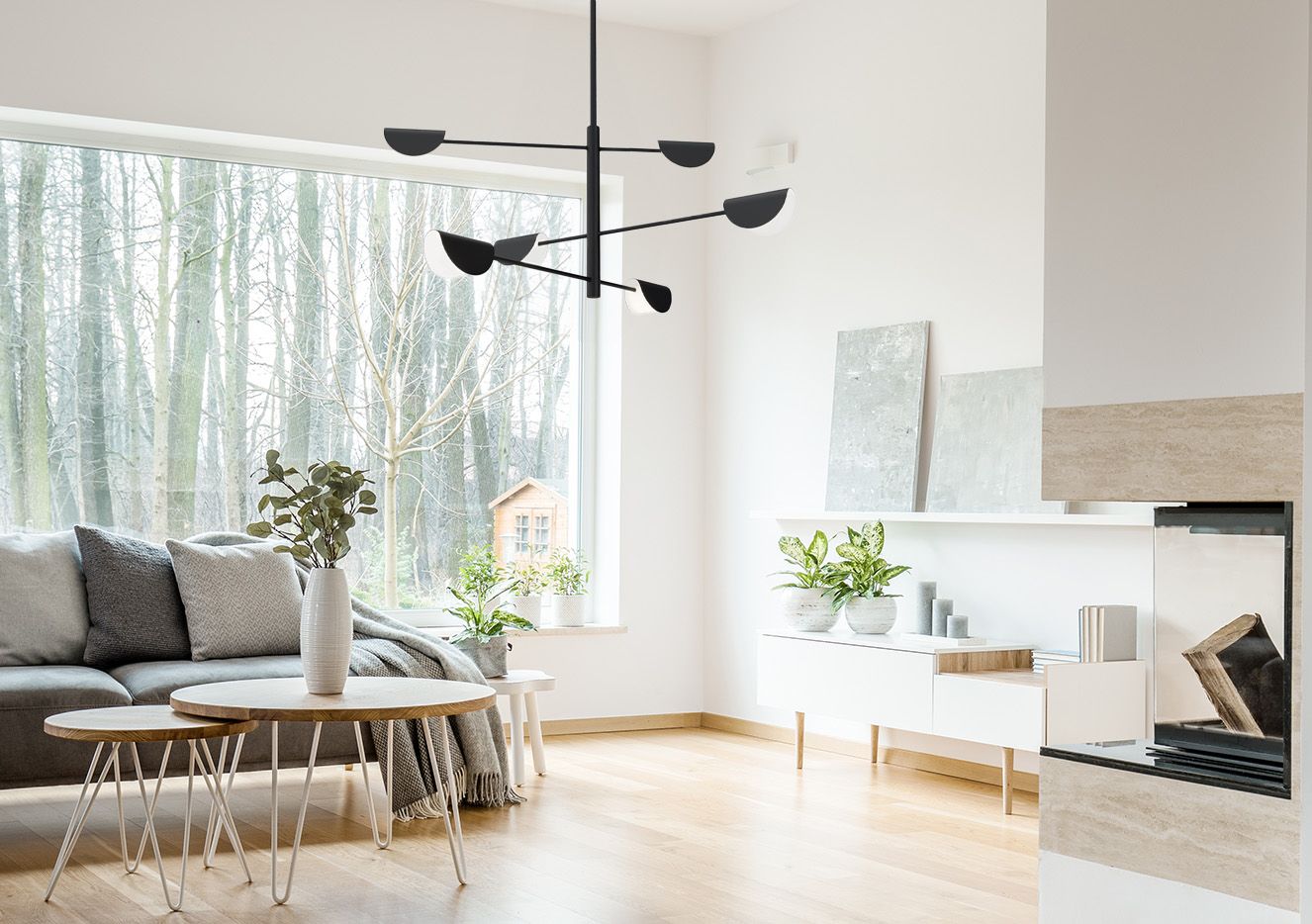 Lampă de tavan APP1261-6CP BLACK  5
