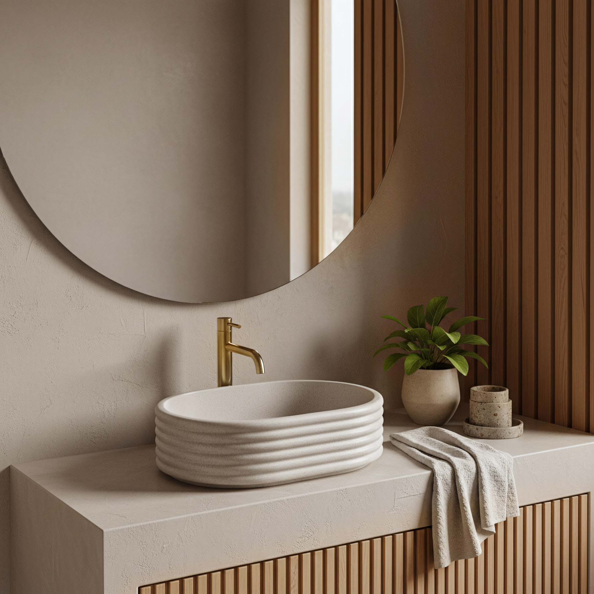 Lavoar pe blat Nicoletta Beige  5