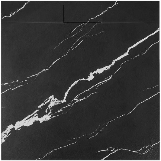 Cada de duș Bazalt CARRARA BLACK 90x90  1
