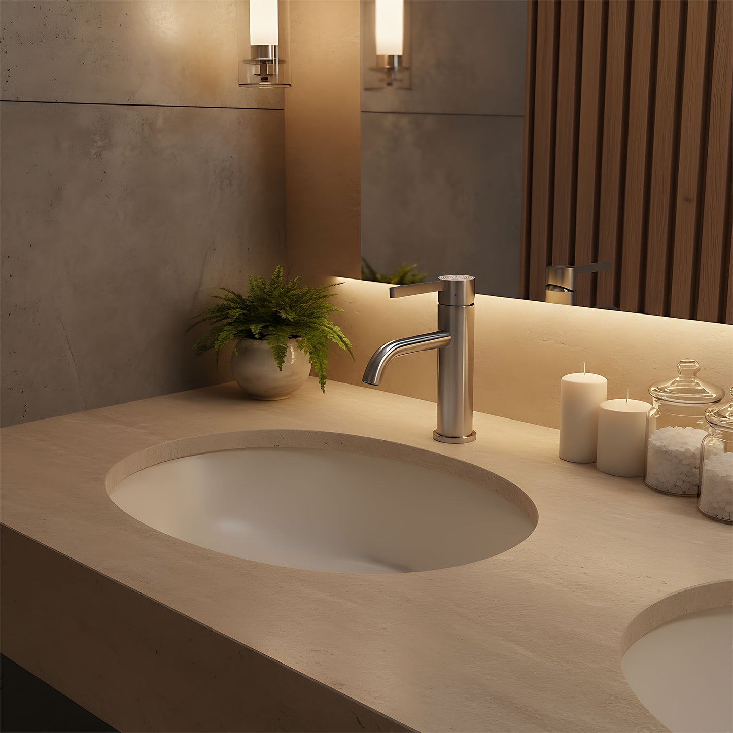 Baterie Pentru Baie Rea Foster Nickel Brush Low  5