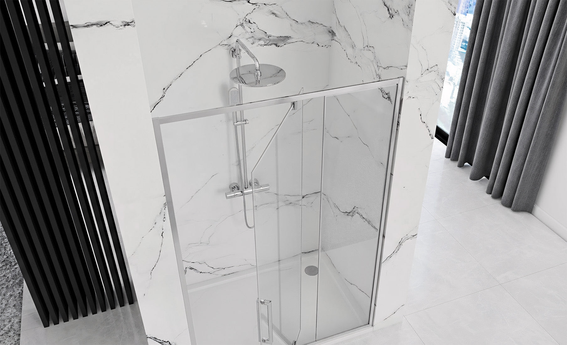 Ușă De Duș Batanta Rea Rapid Swing Crom 120  3