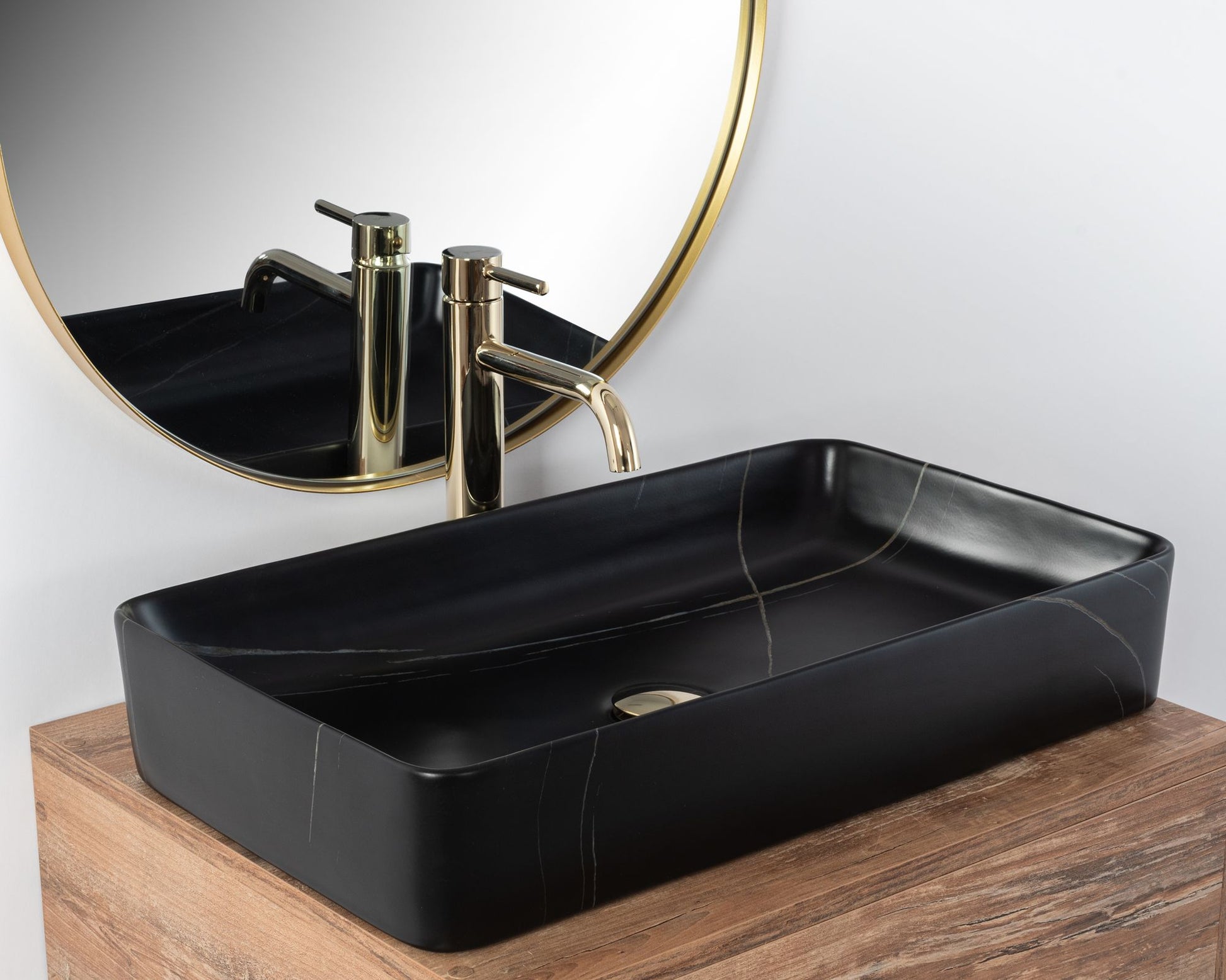 Lavoar pentru blat Denis Black Stone Matt 6