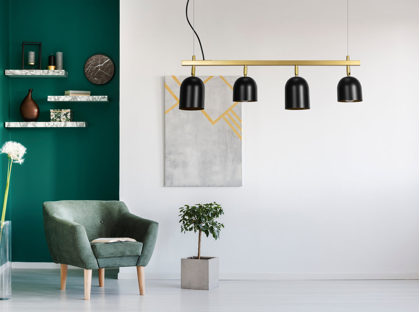 Lampă De Tavan APP1031-4CP Black  5