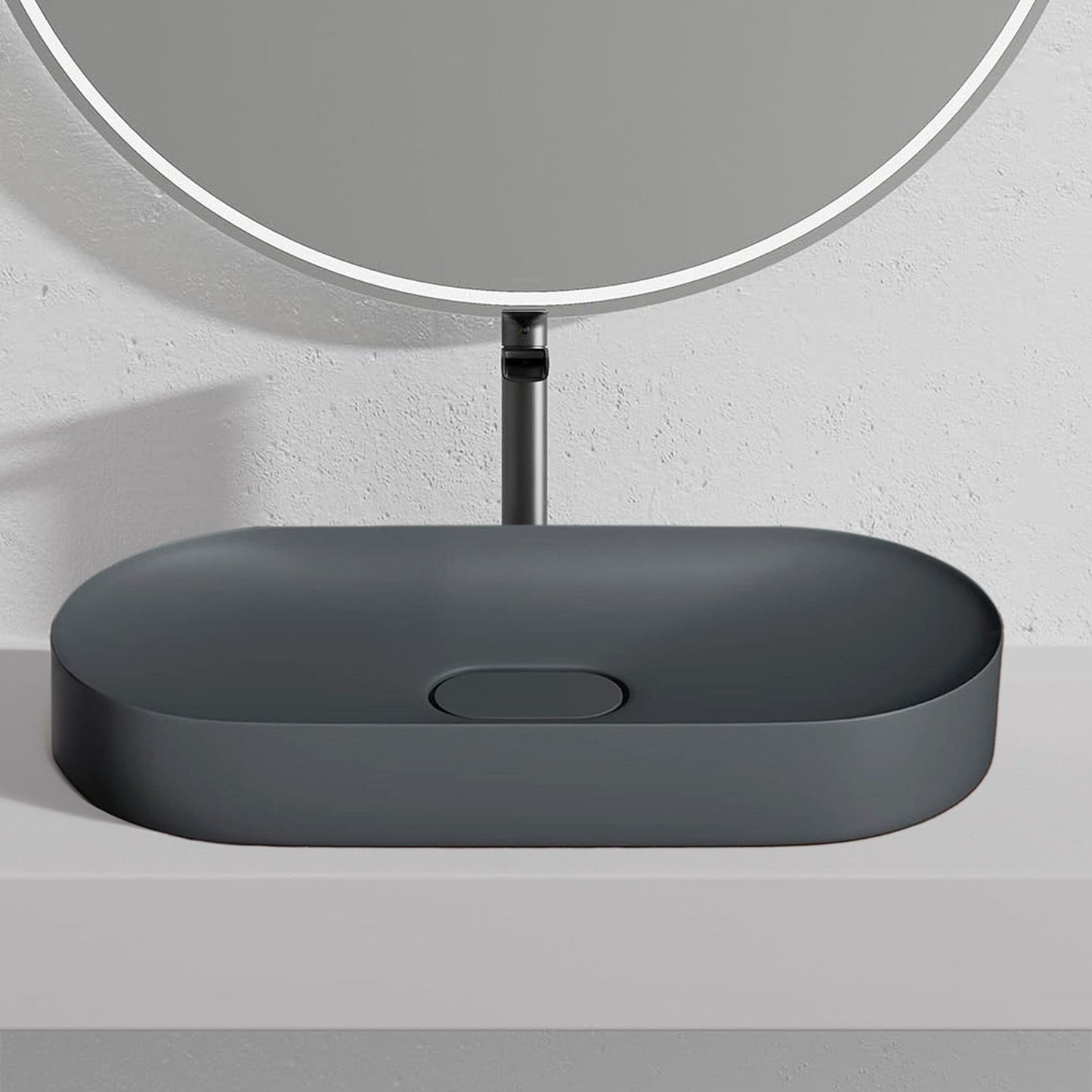 Lavoar pentru blat IRIS 71 CM GREY MATT 1