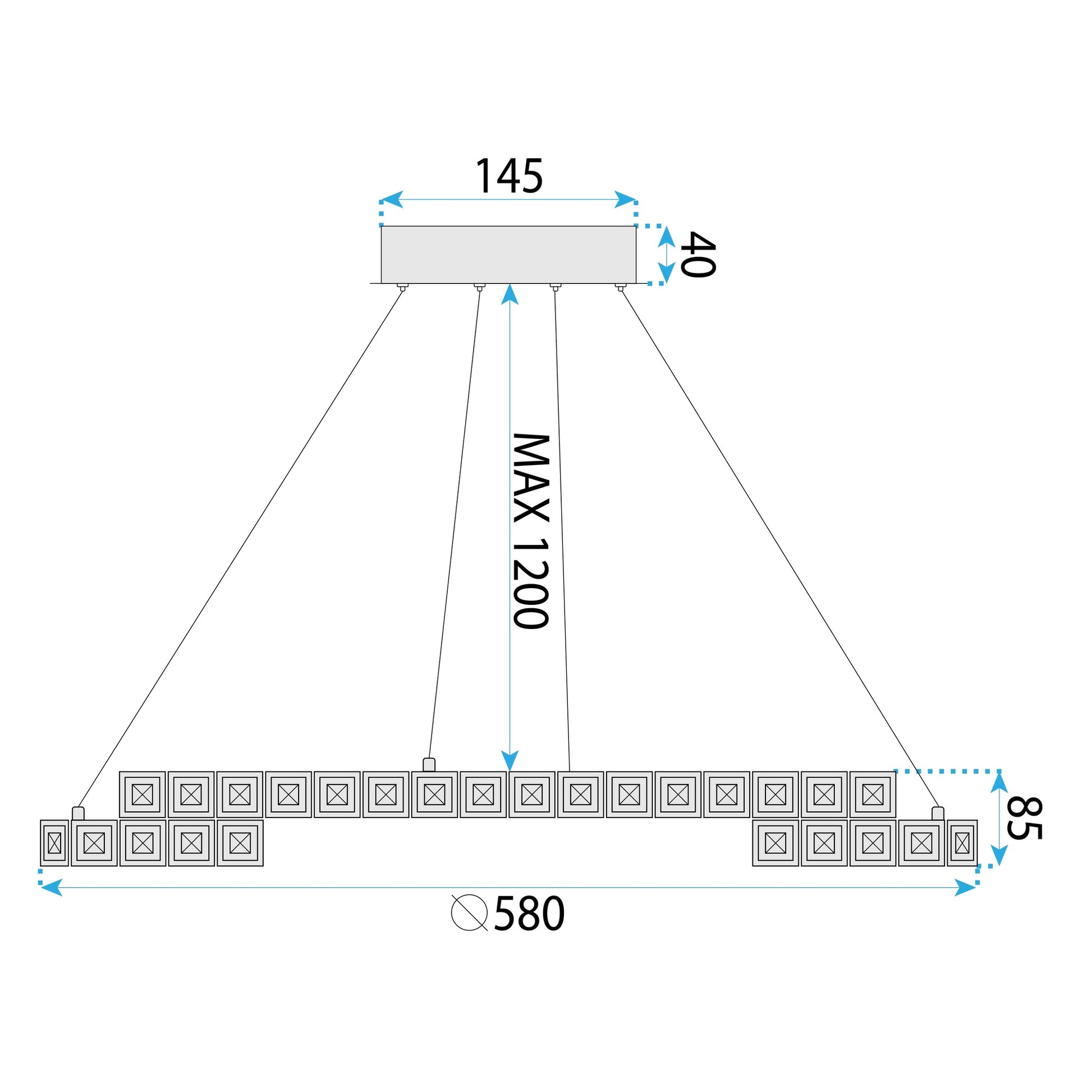 Lampa Led App1771-cp Gold 60cm  8