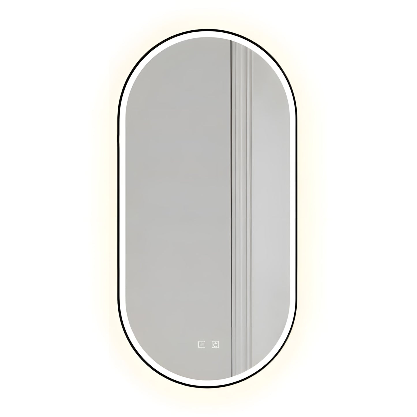 Oglindă LED OVL 50x100cm Black  1