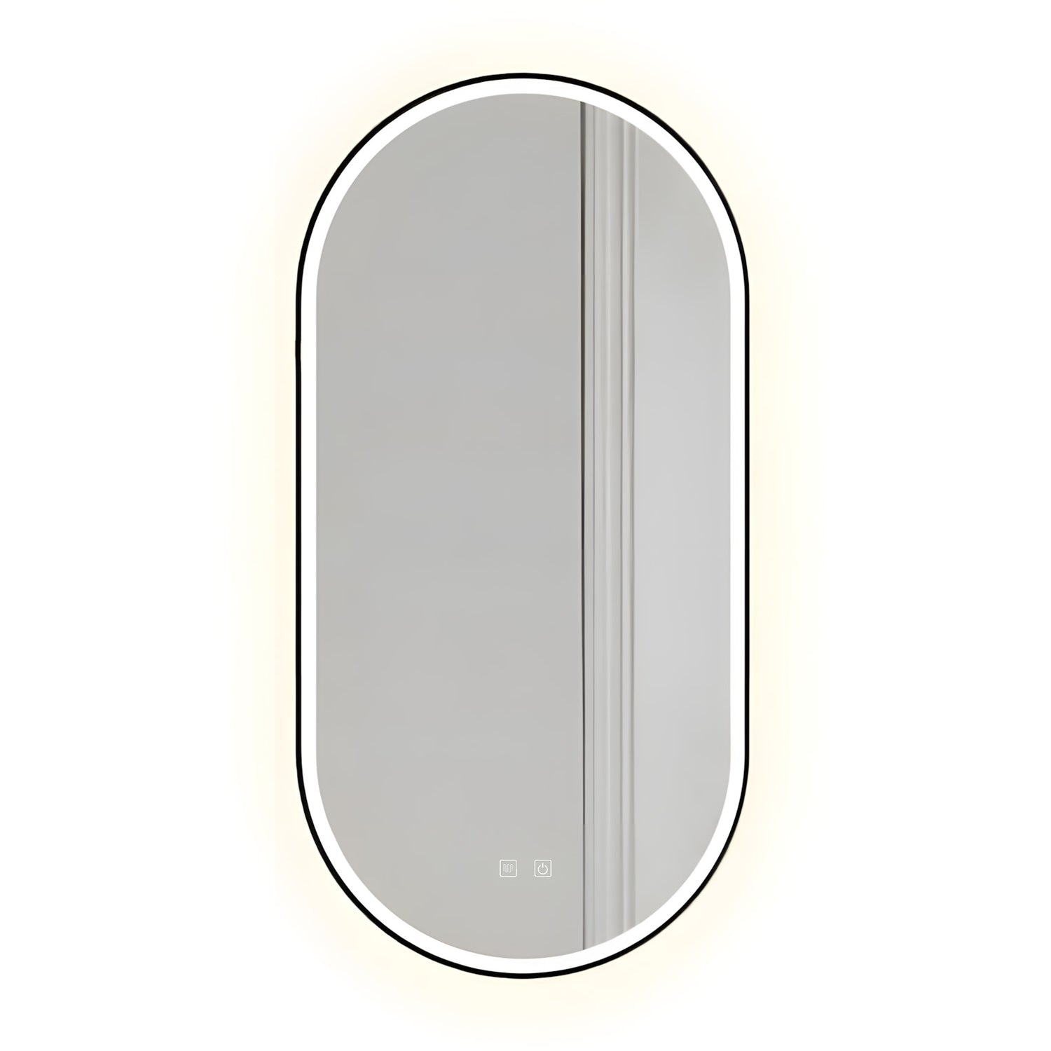 Oglindă LED OVL 50x100cm Black  1