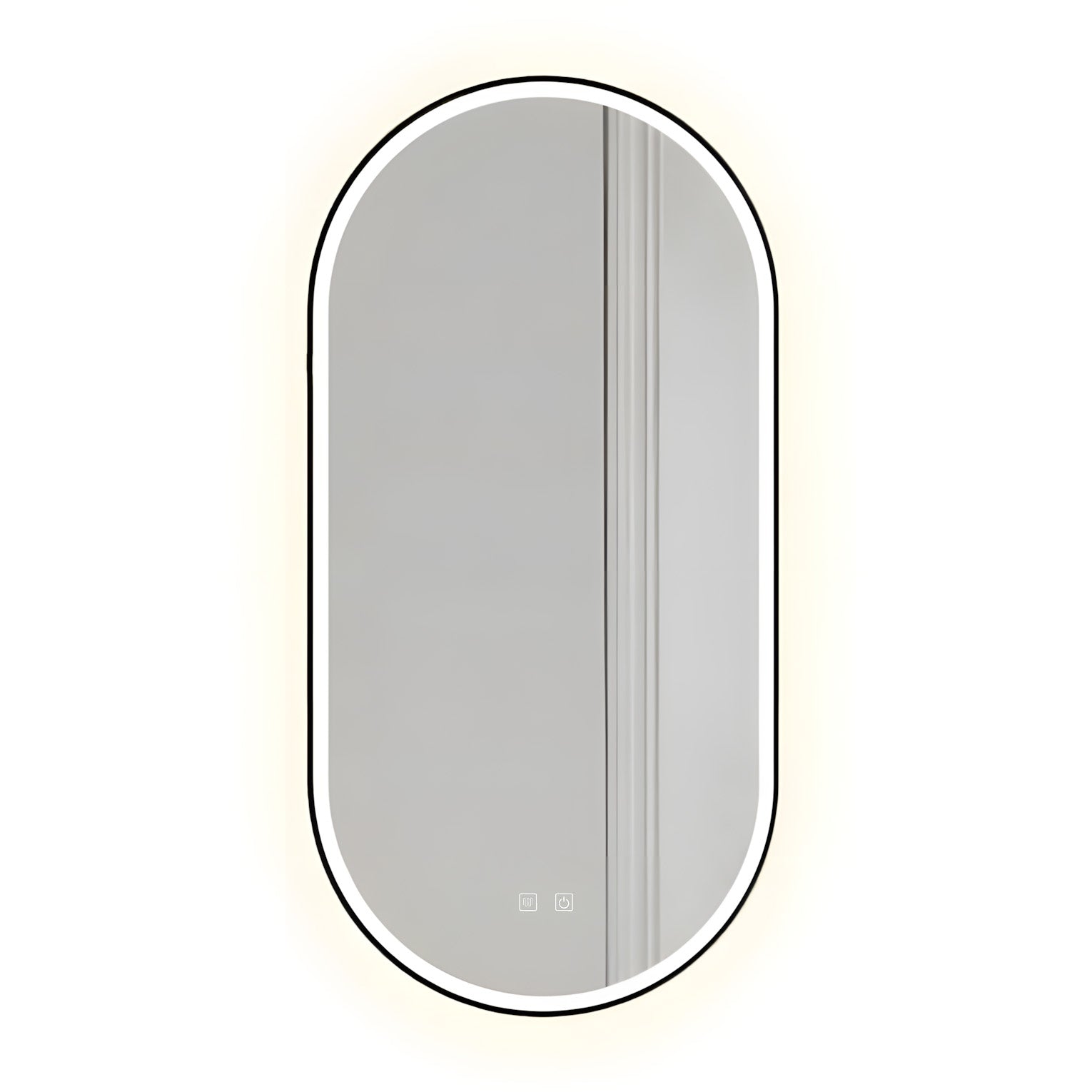 Oglindă LED OVL 50x100cm Black  1