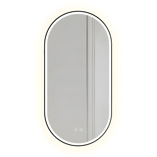 Oglindă LED OVL 50x100cm Black  1