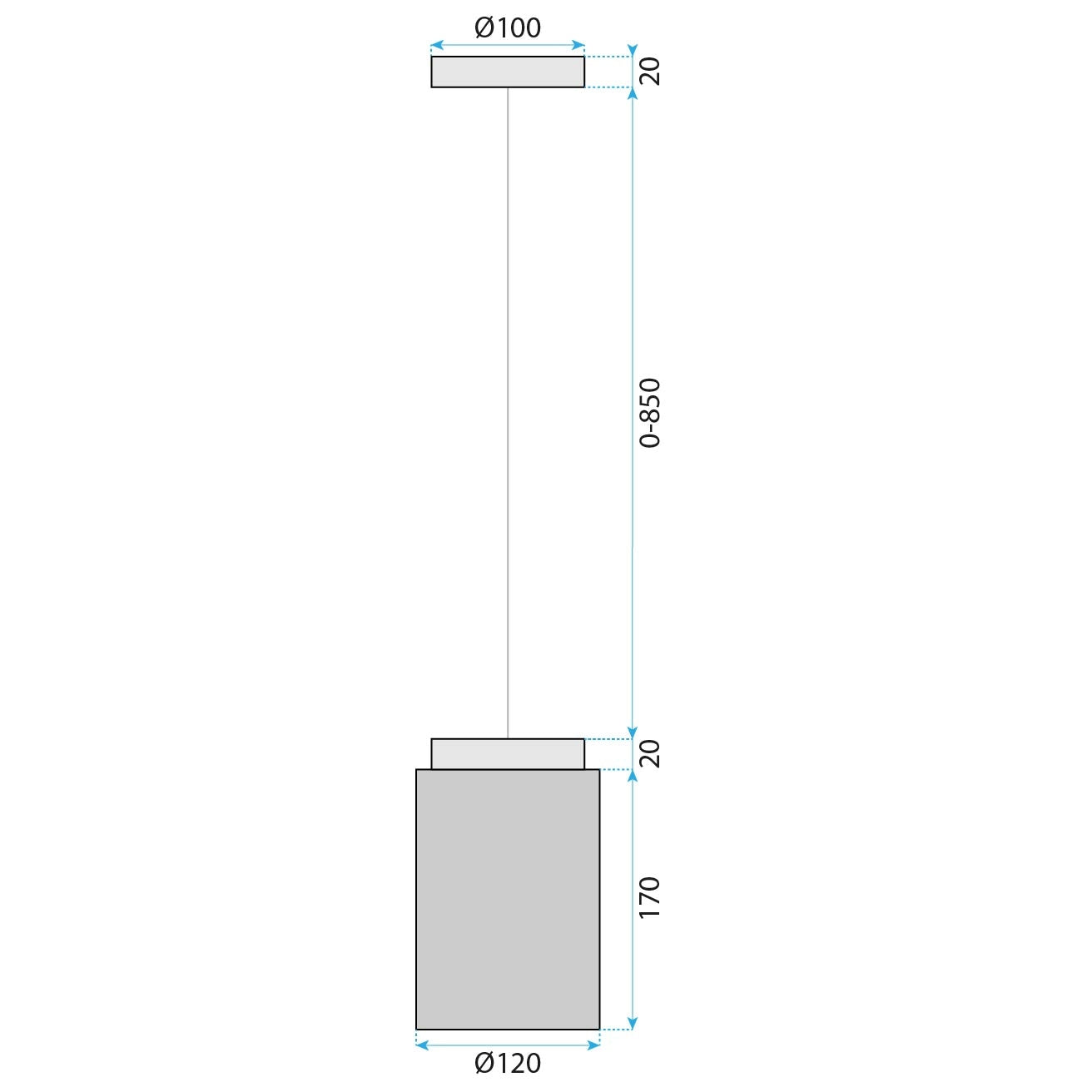 Lampă Suspendată APP1810-1CP Frosted Grey  6