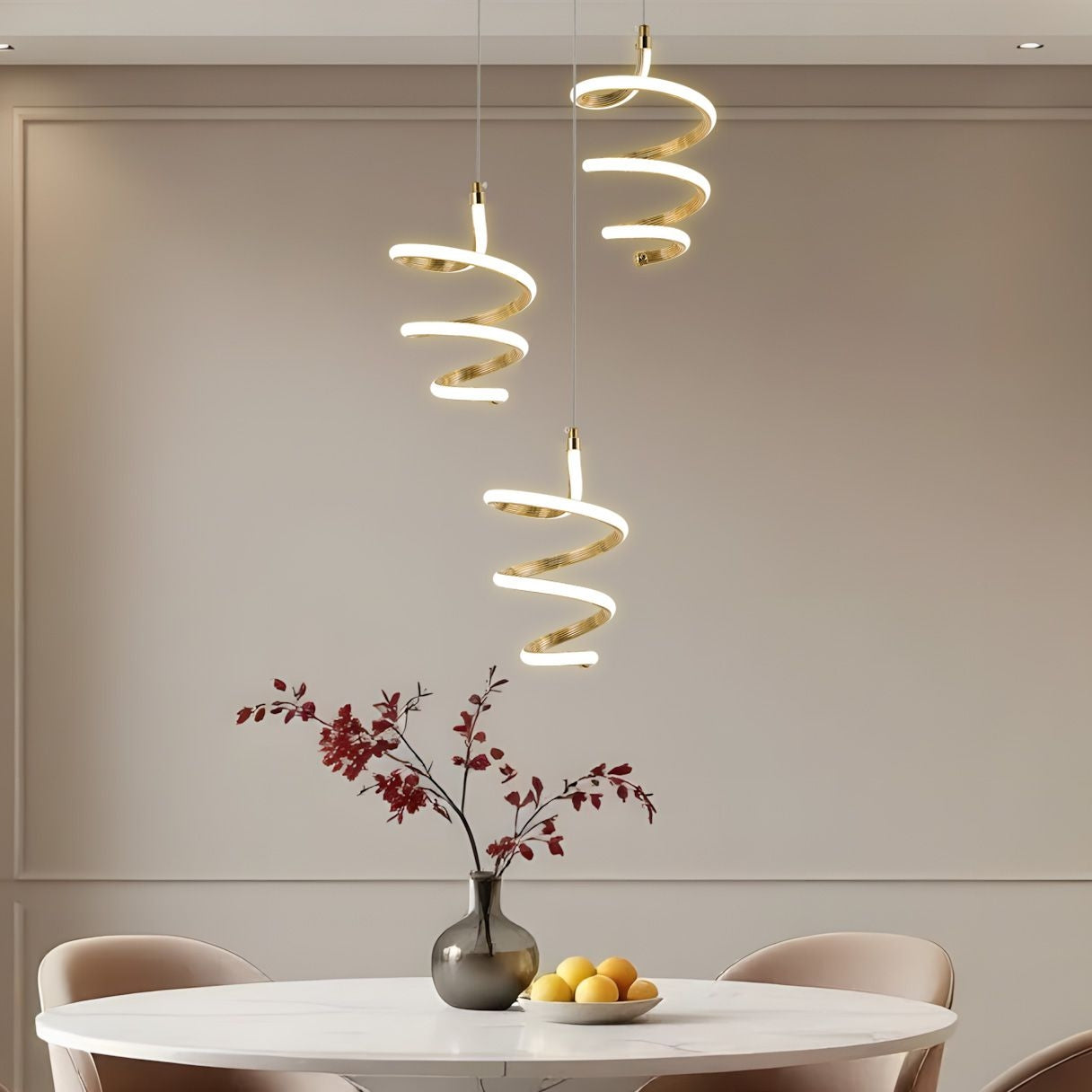 Lampă Suspendată Led G075-3cpr Gold  9