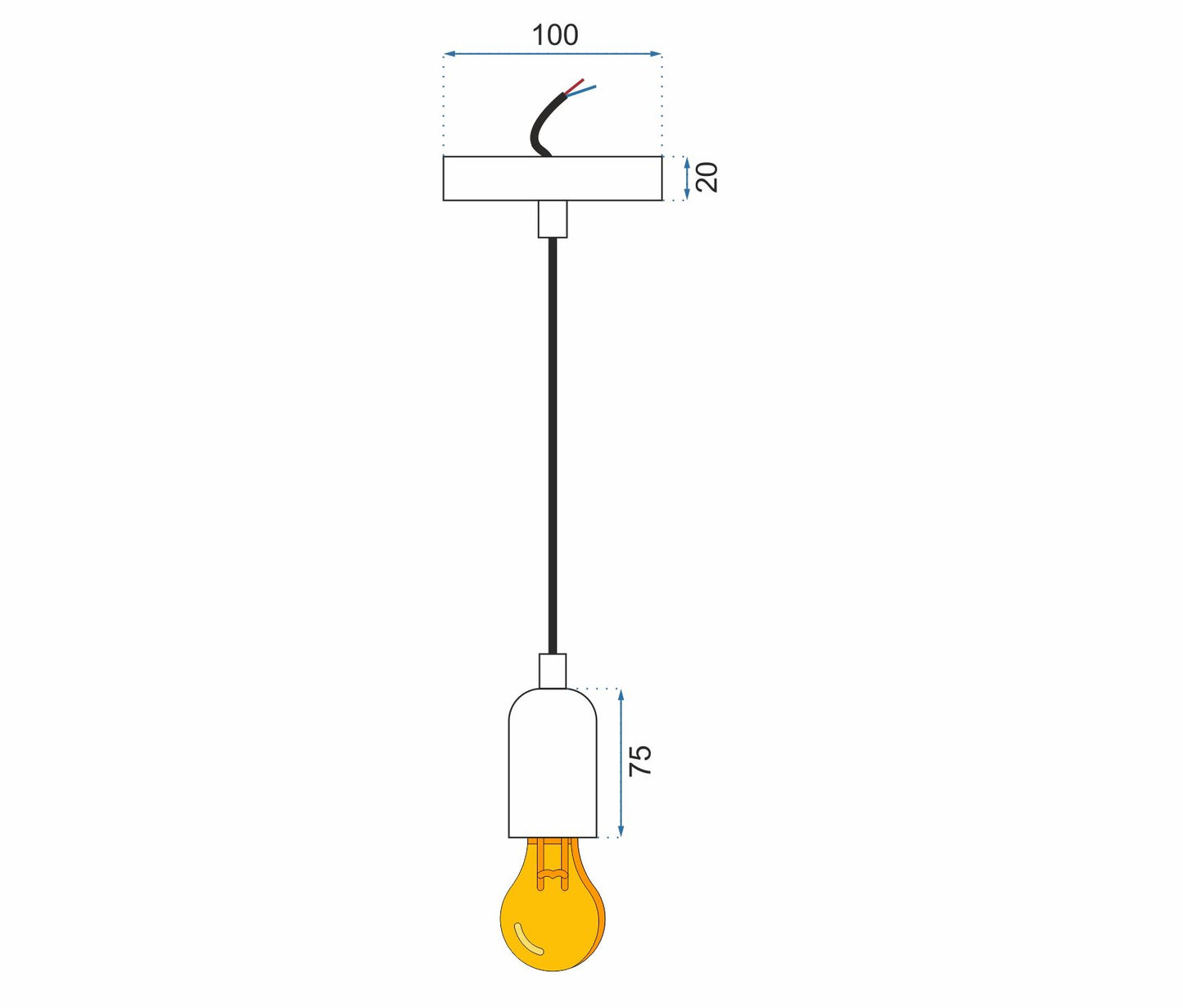 Lampă de tavan suspendata Chrome Negru APP353-1CP  5