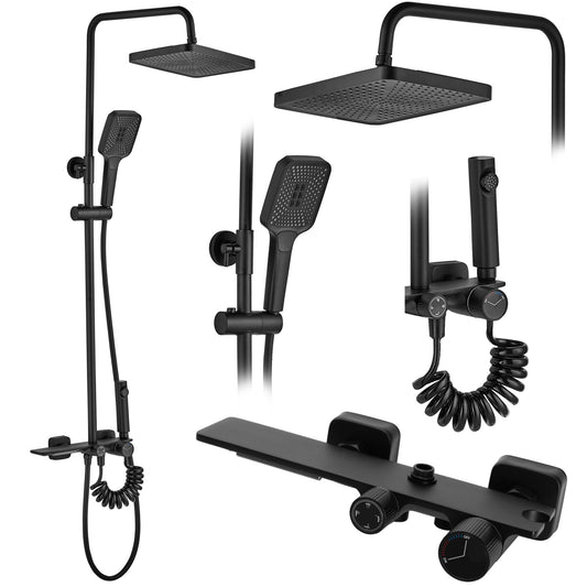 Coloana de dus REA HELIX Black  1