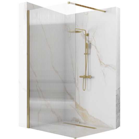 Paravan de dus Rea Aero Intimo Gold Brush 100 1