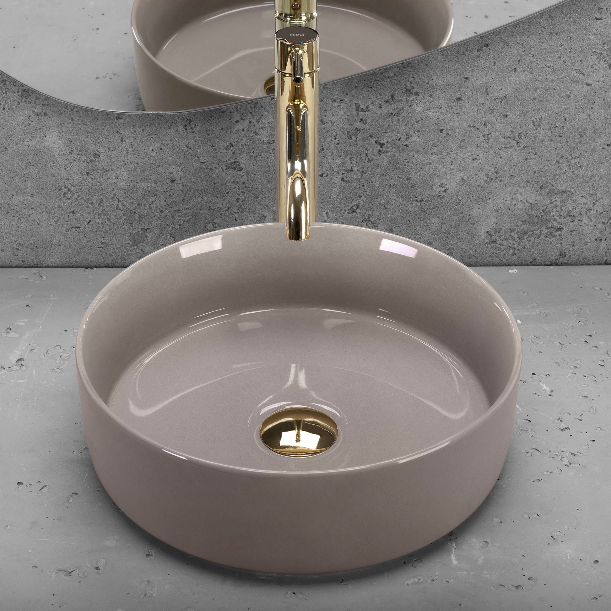 Lavoar Pe Blat Rea Sami Beige Shiny  4