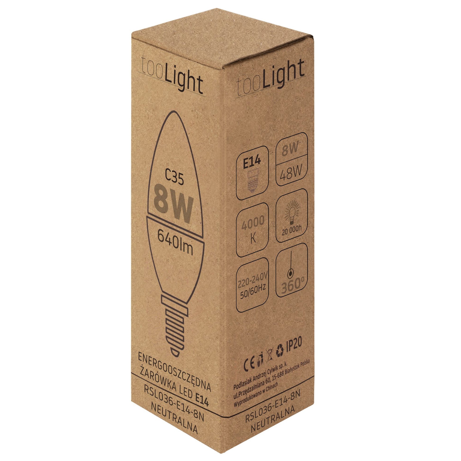 Bec cu LED RSL036 E14 8W Neutral  5