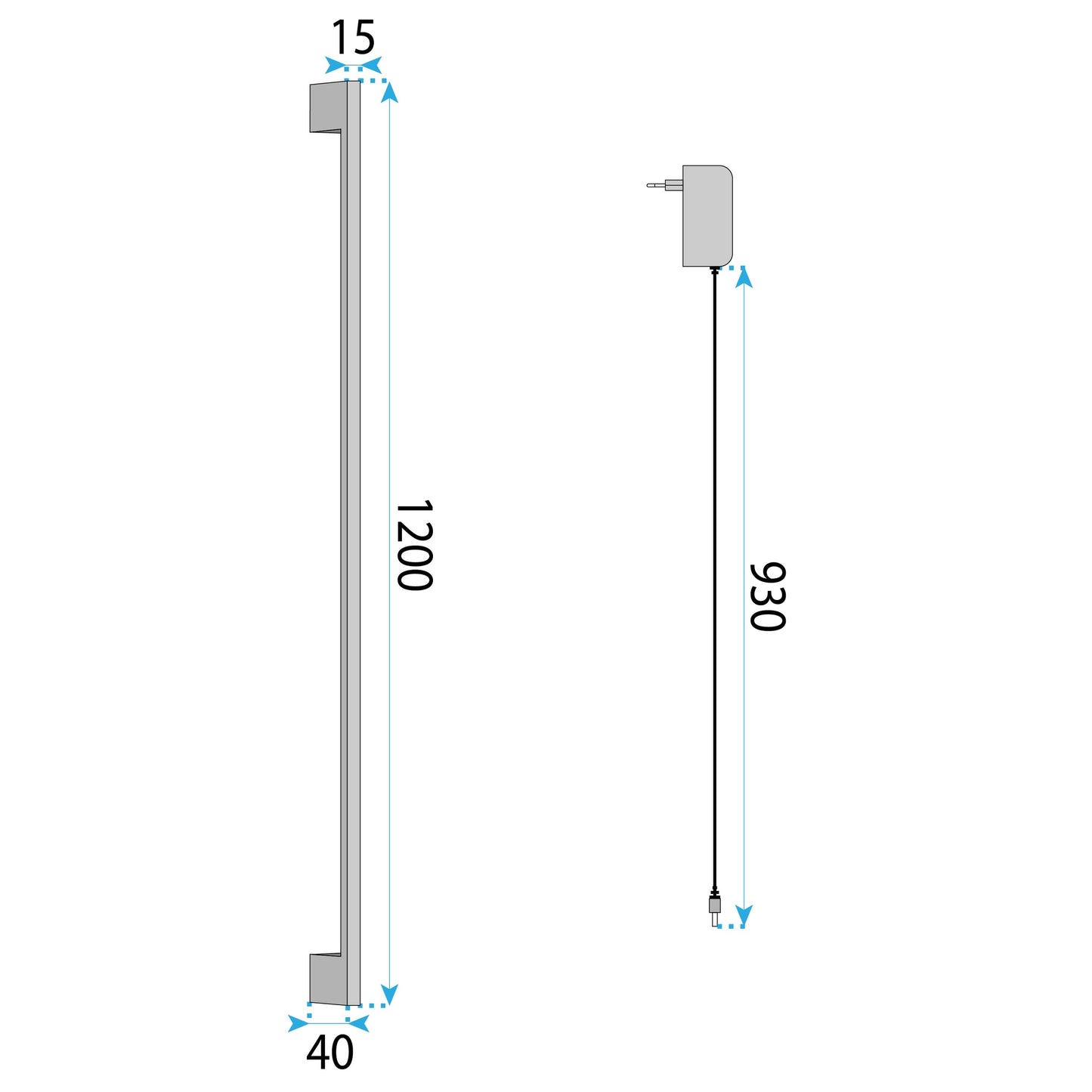 Aplică De Perete Led Lhj065-w 120cm Black  9