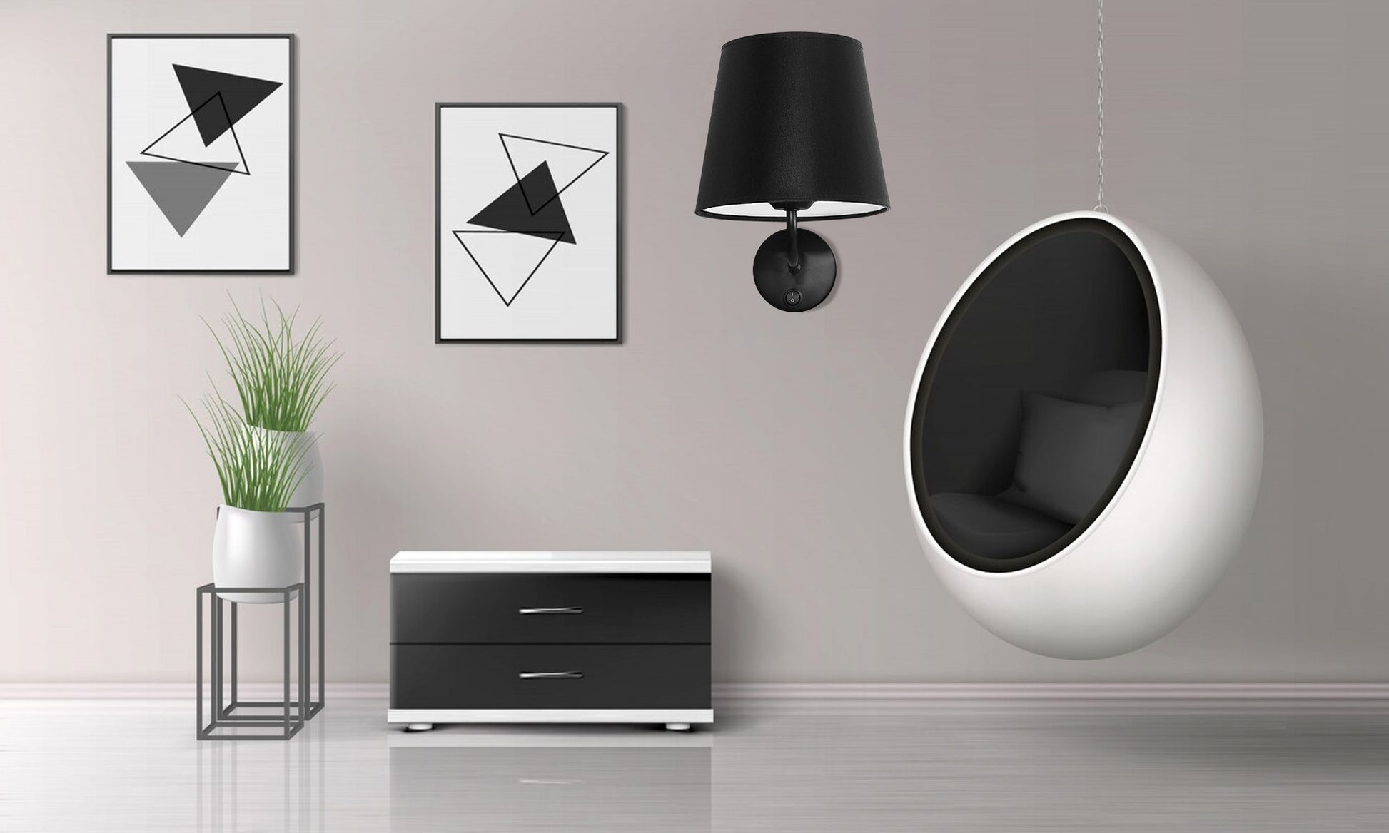 Lampa De Perete APP1612-1W Black  4