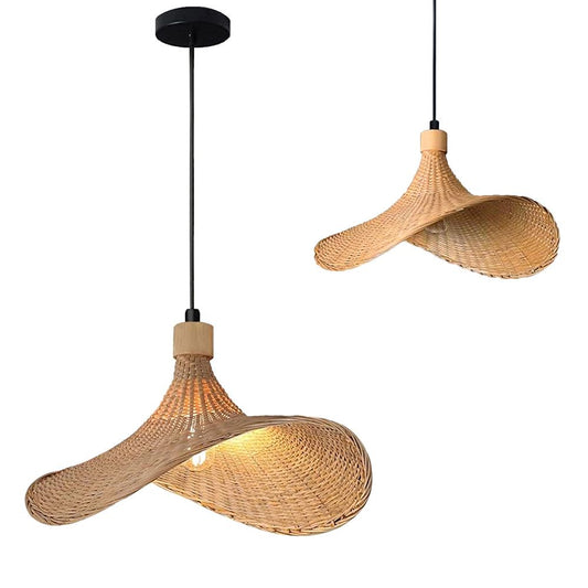 LAMPĂ SUSPENDATĂ DIN BAMBUS APP1642-1CP 30cm 1