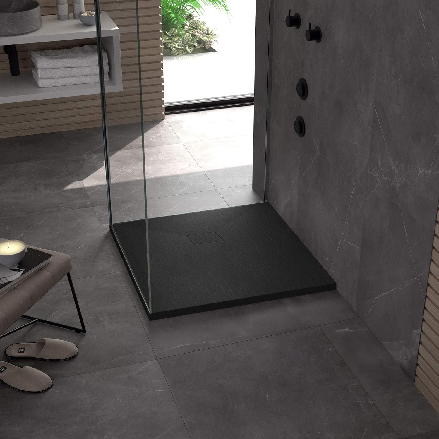 Cada de duș Magnum Black 90x90  4