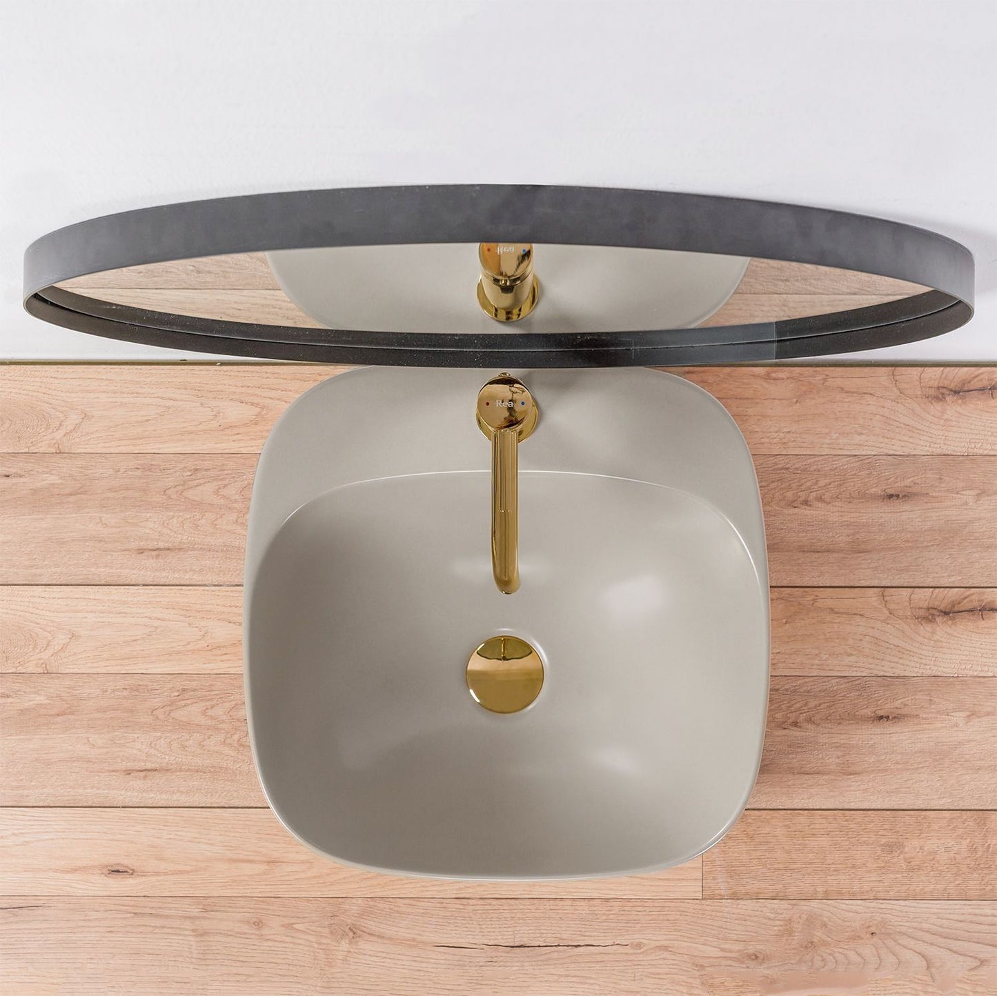Lavoar pentru blat Rea Luiza 42 Grey MAT 5