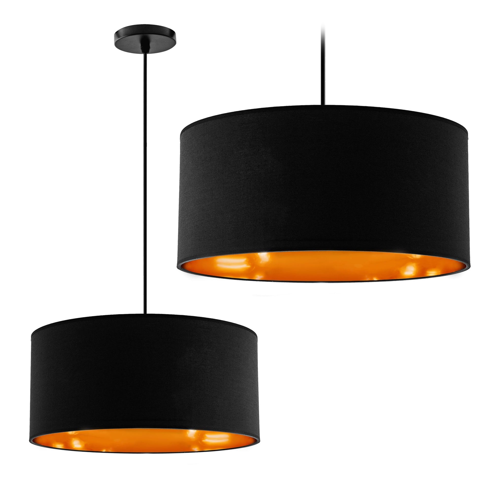 Lampă suspendată Negru Auriu 40cm APP620-1CP 1