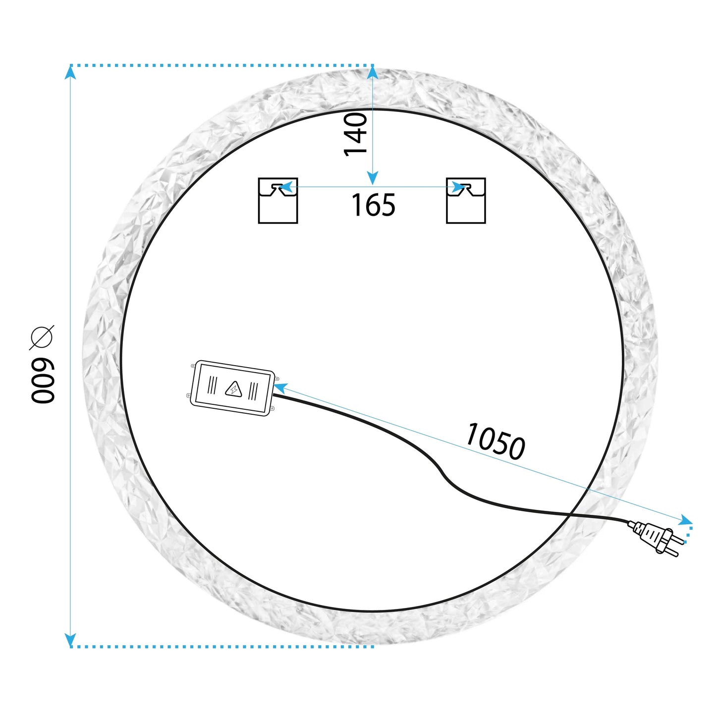 Oglindă Led 60cm Yh-3562  8