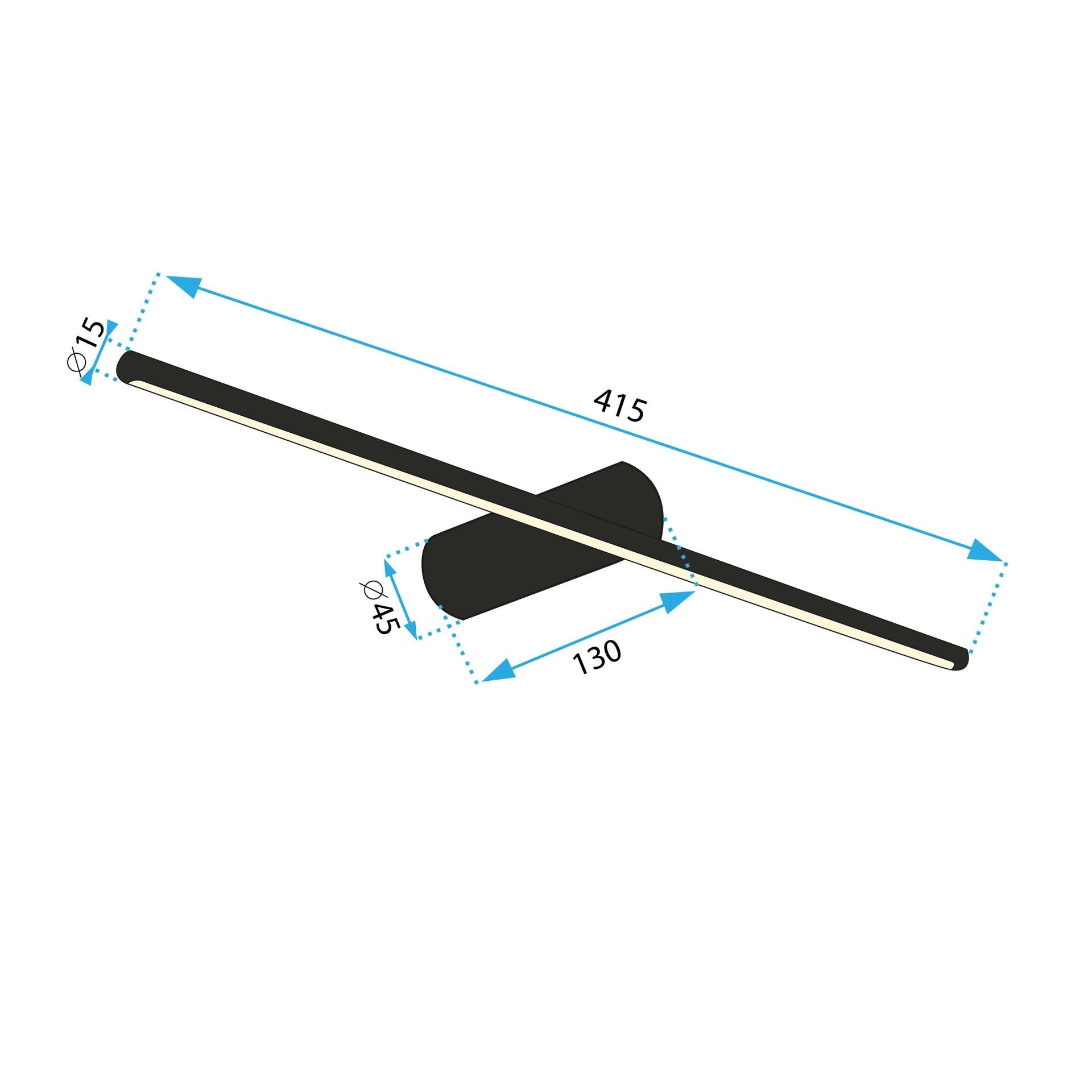 Lampa de perete LED 40CM APP1341-W Black  7