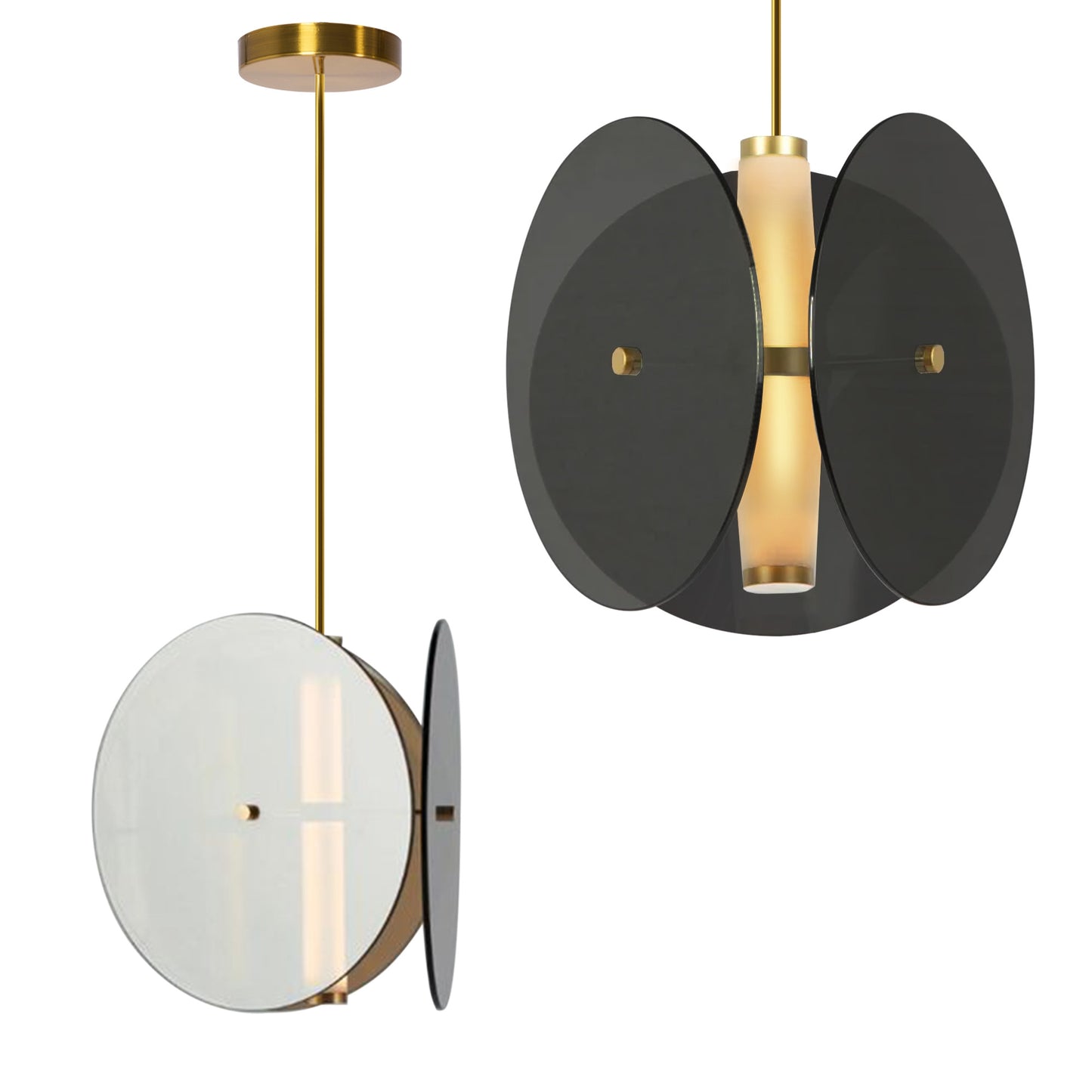 Lampă Suspendată Black App1675-cp Round  1