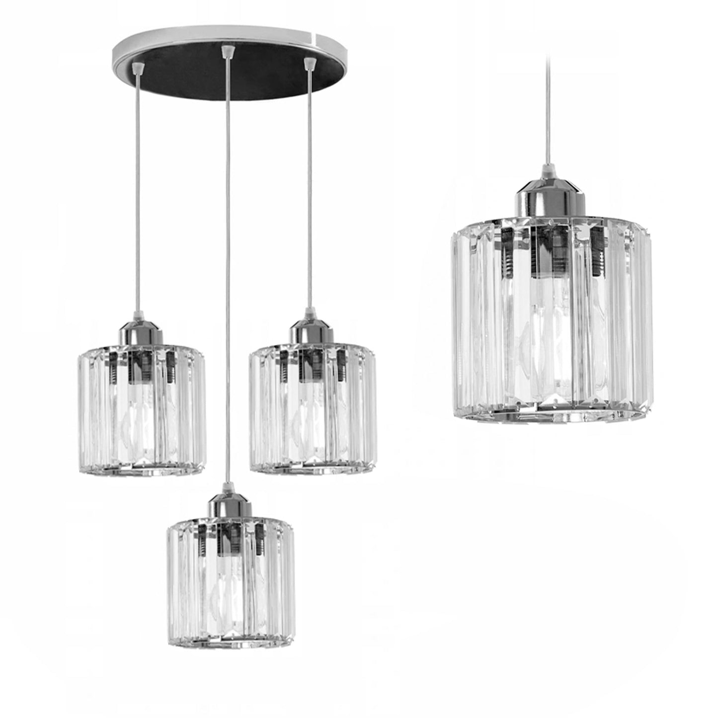 Lampă de tavan cristal argintiu APP510-3CPR  1