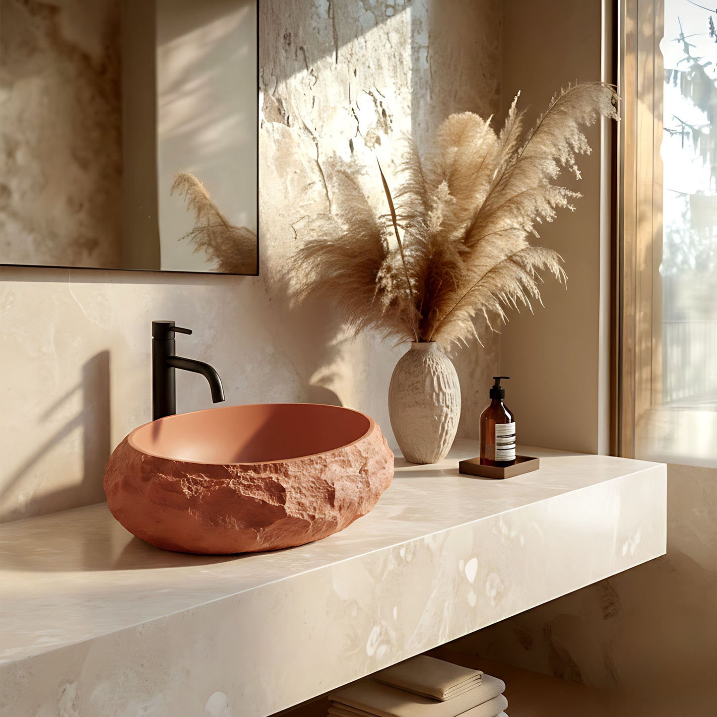 Lavoar pe blat Mika Terracotta  7