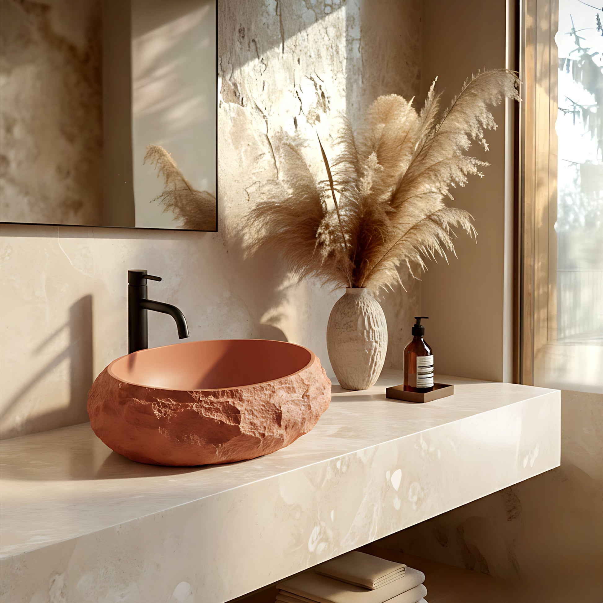 Lavoar pe blat Mika Terracotta  7