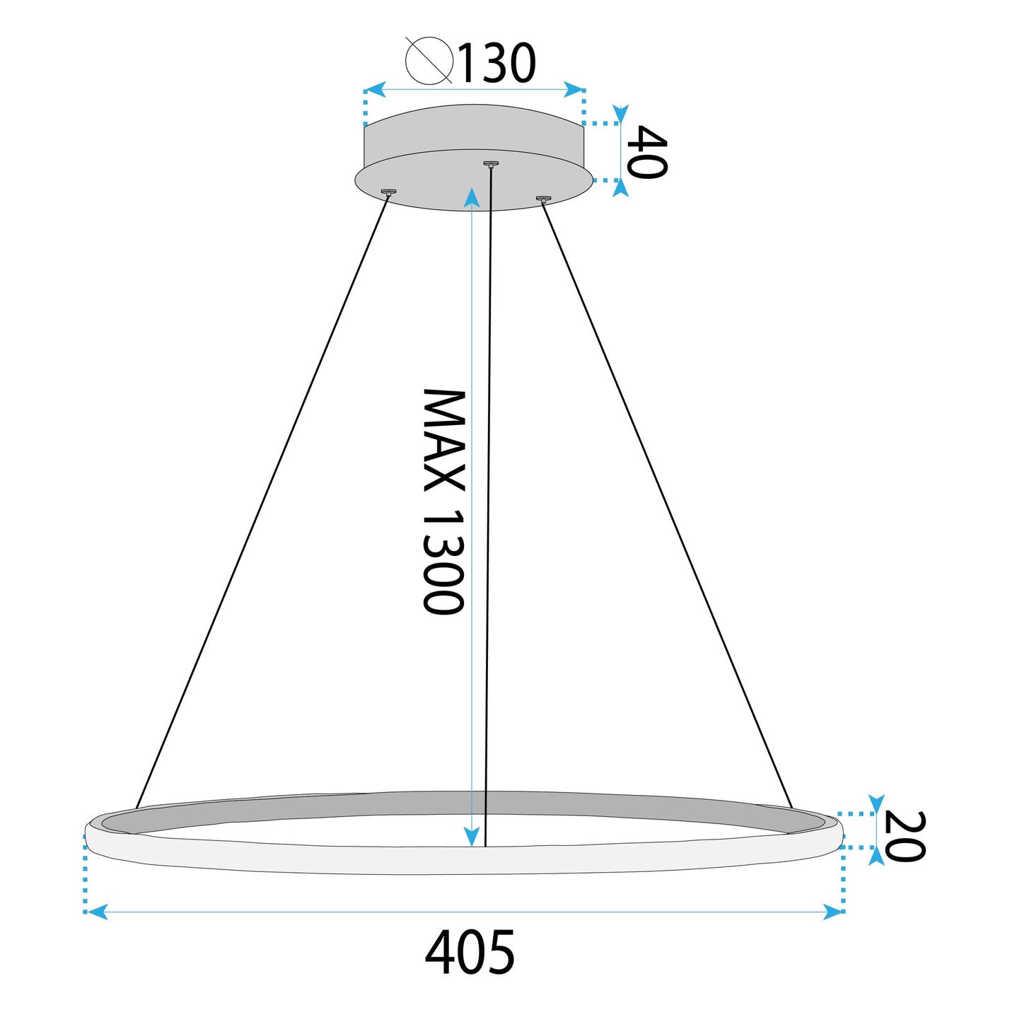 Lampă Suspendată Lhj004-cp 40 Cm Aur Periat  4