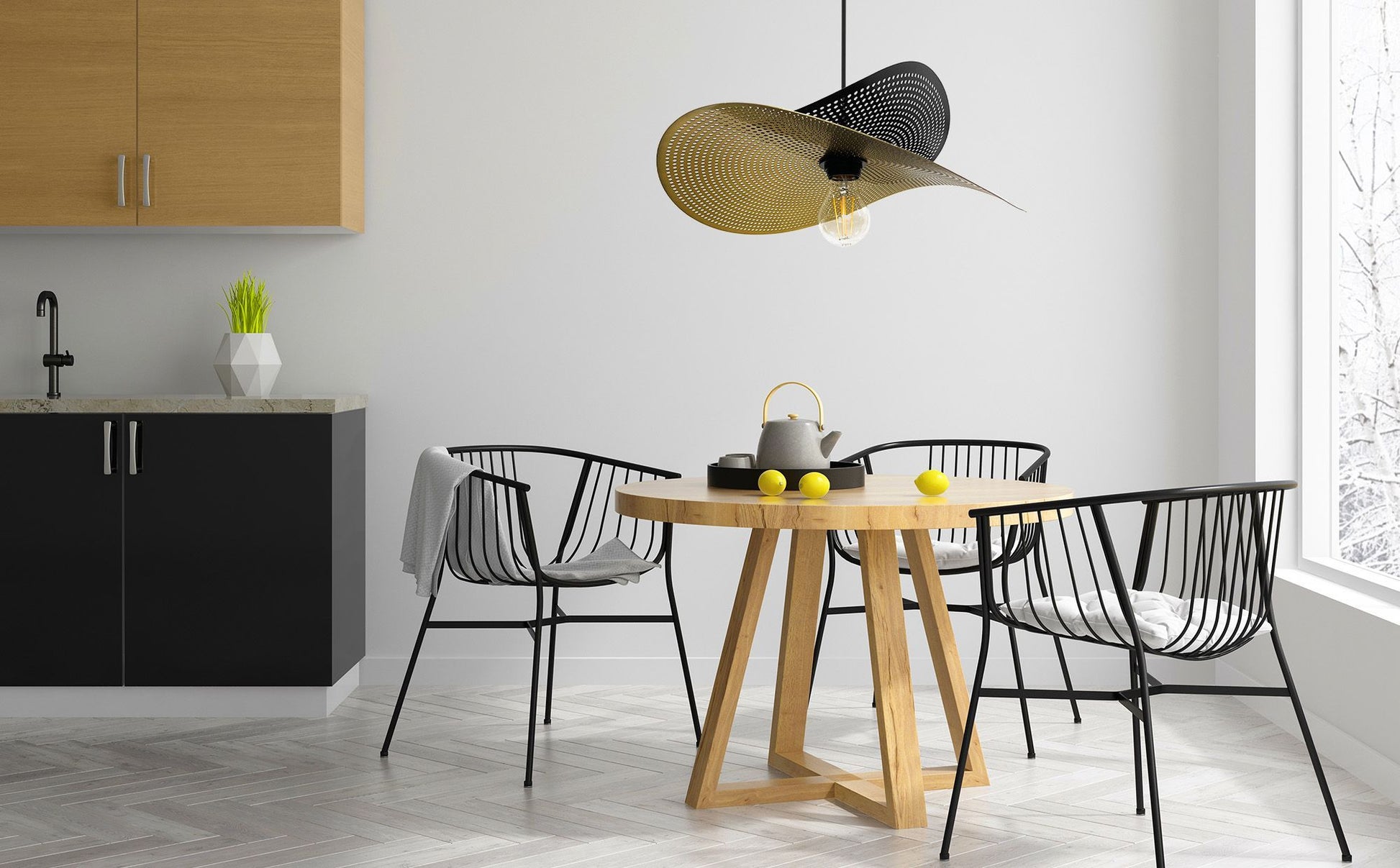 Lampă de tavan APP1471-1CP black/gold  8