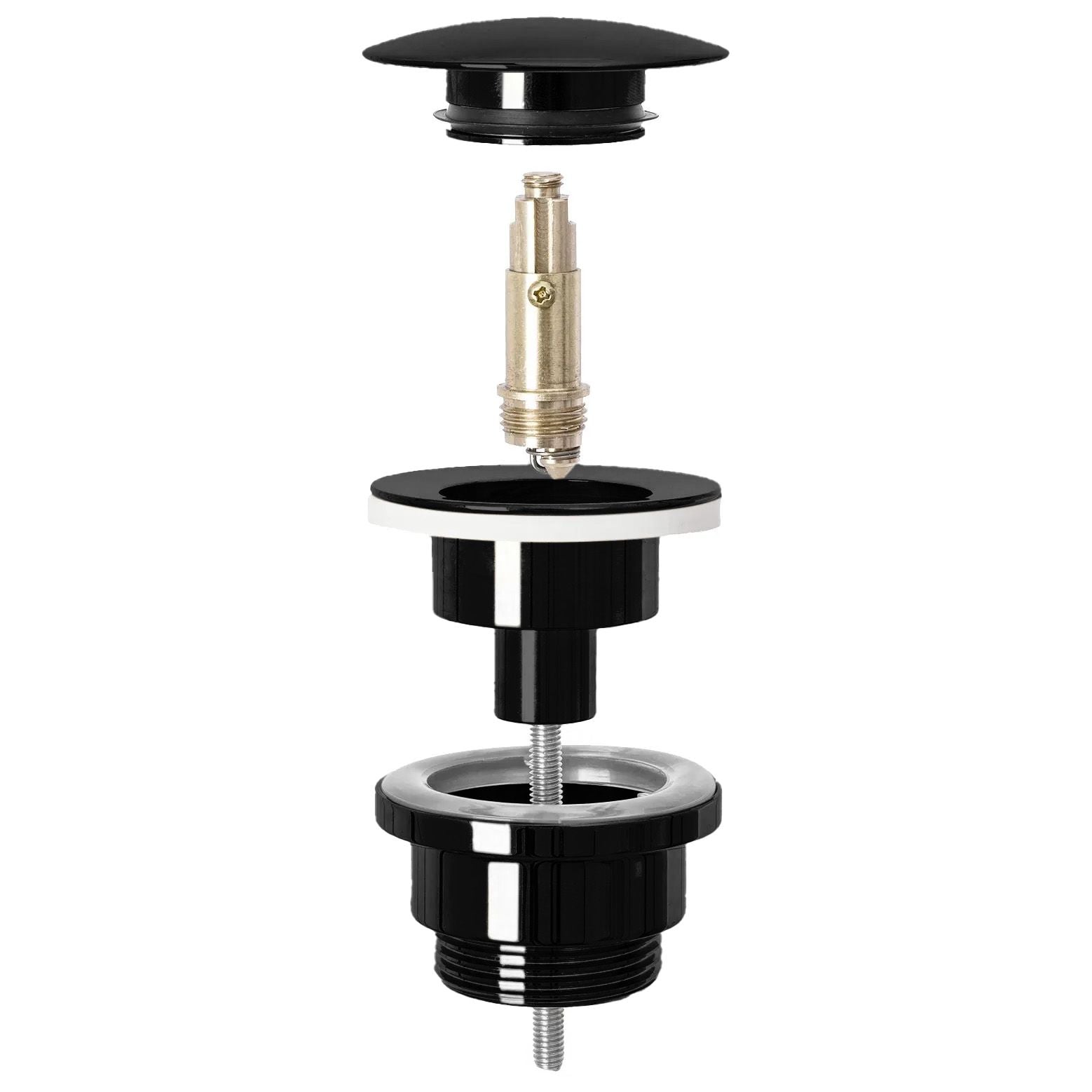 Dop universal pentru lavoar click-clack Rea BLACK METALIC  2