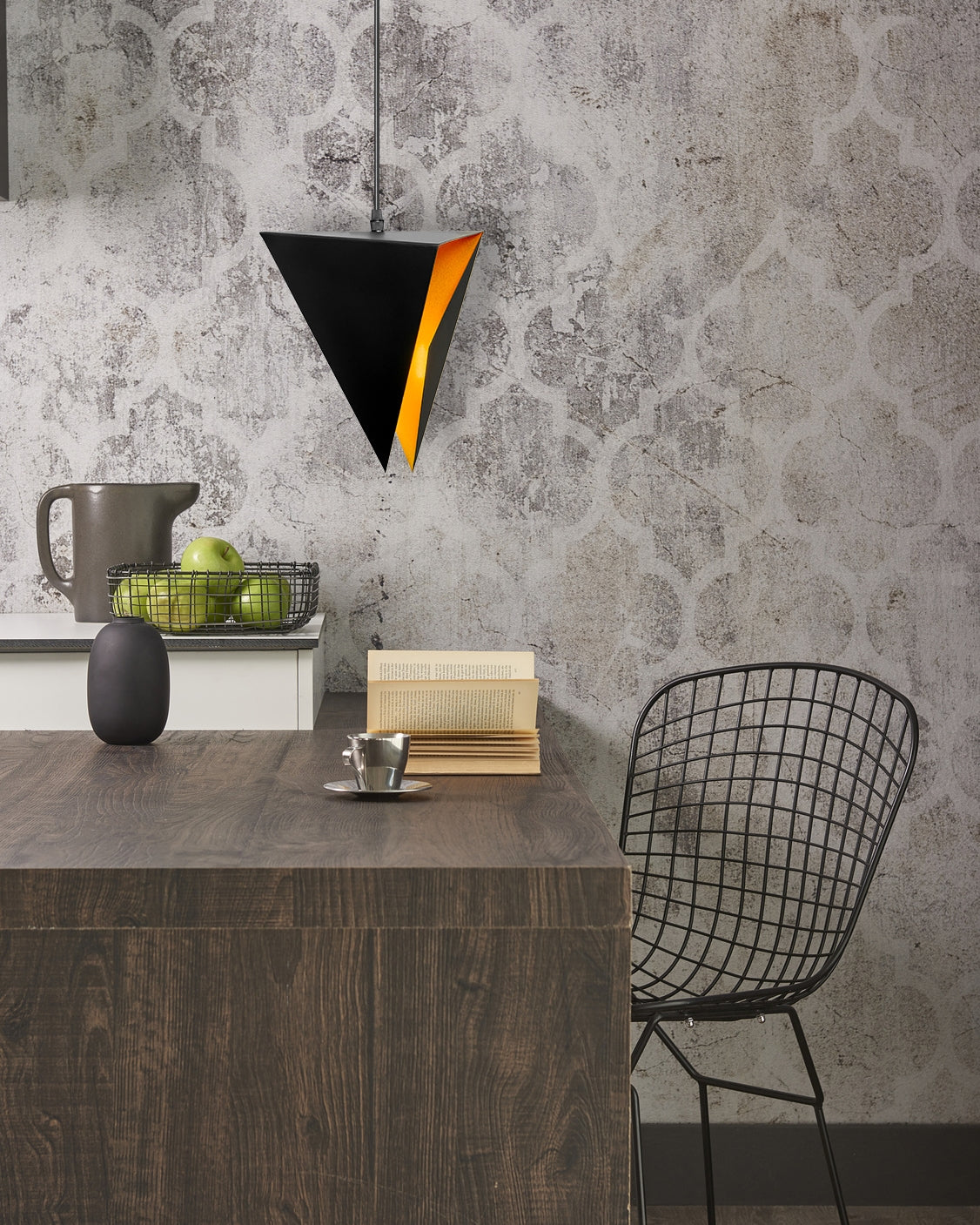 Lampă Geometrică De Plafon Triangulară Neagra APP253-1CP  8