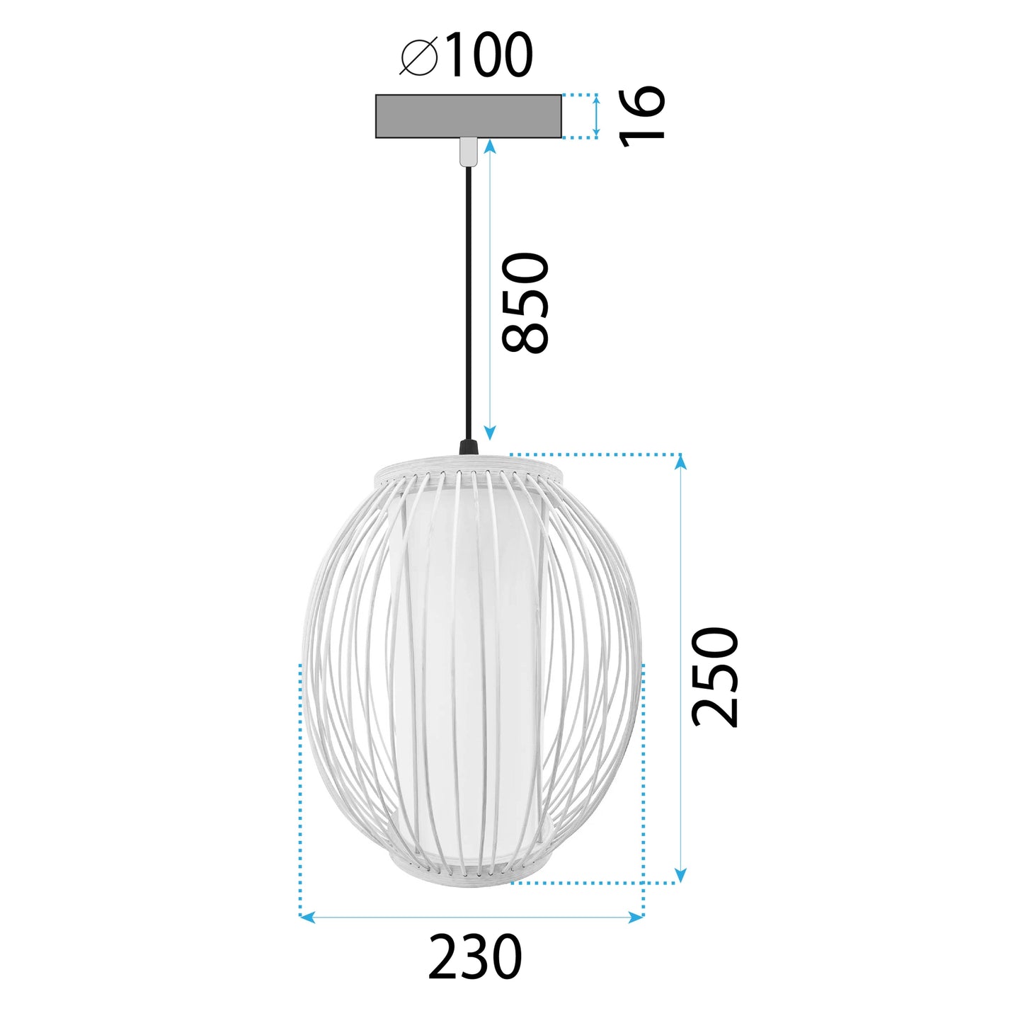 Lampă De Tavan Bamboo APP1634-1CP  8